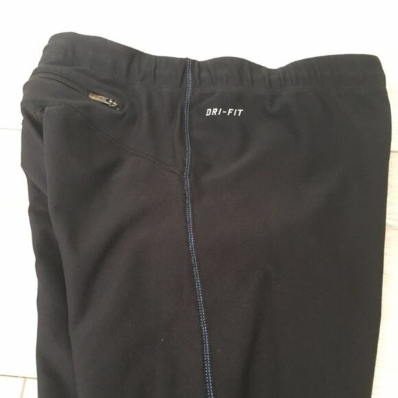 Nike Black Dri-Fit Workout Capris Zippered Pocket XS - Picture 4 of 4